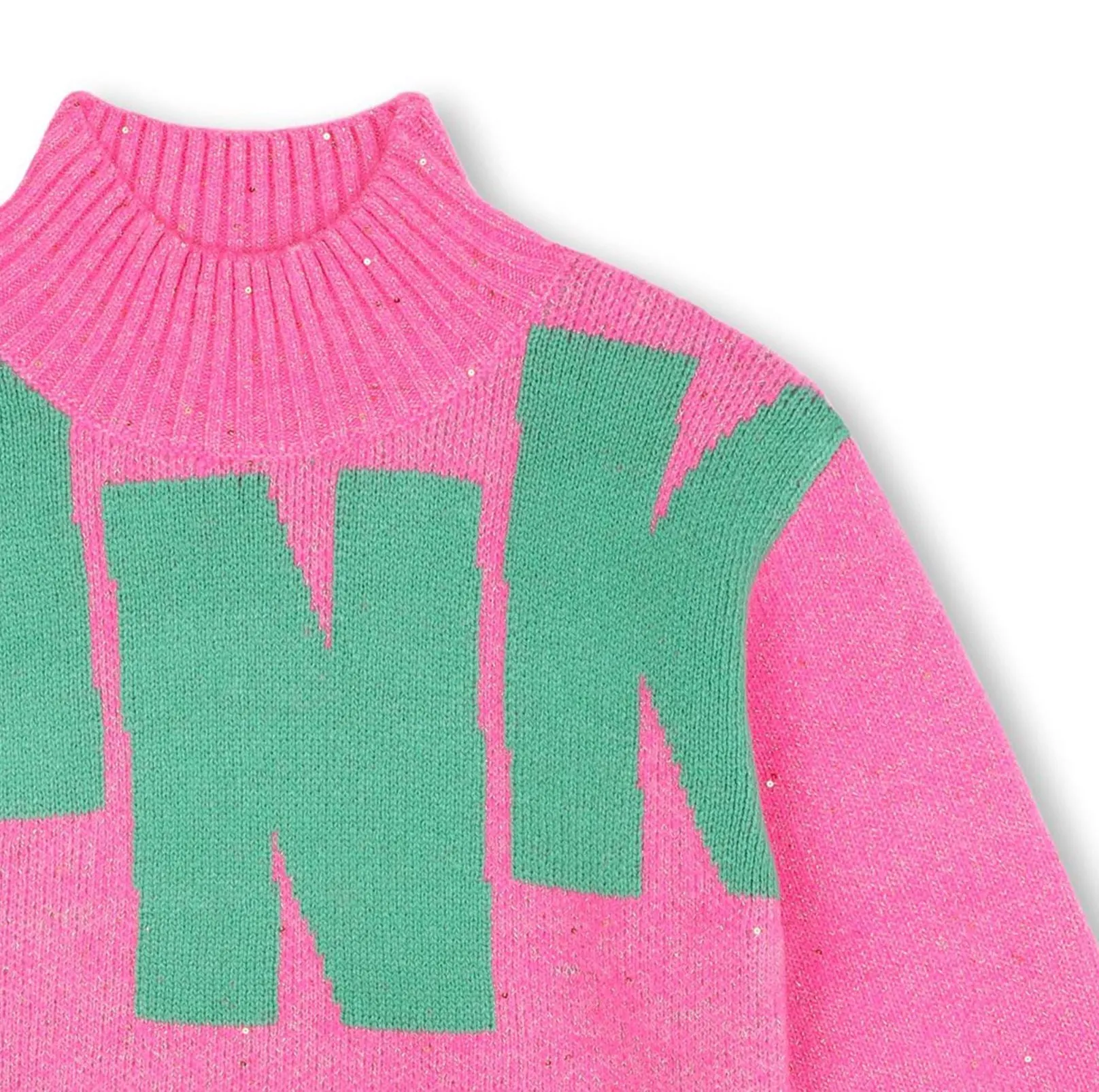 Billieblush Pink Glitter Knit Sweater
