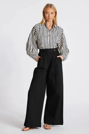 Bishop & Young Aly Dolman Sleeve Striped Top-Black & White