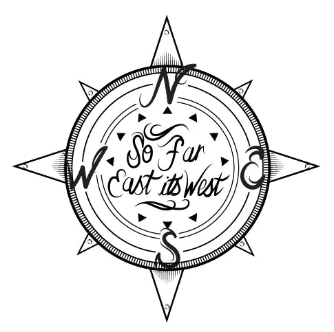 Black Solid Compass Logo T-Shirt