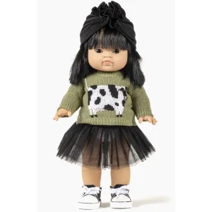 Black Tutu   Cow Knit Set