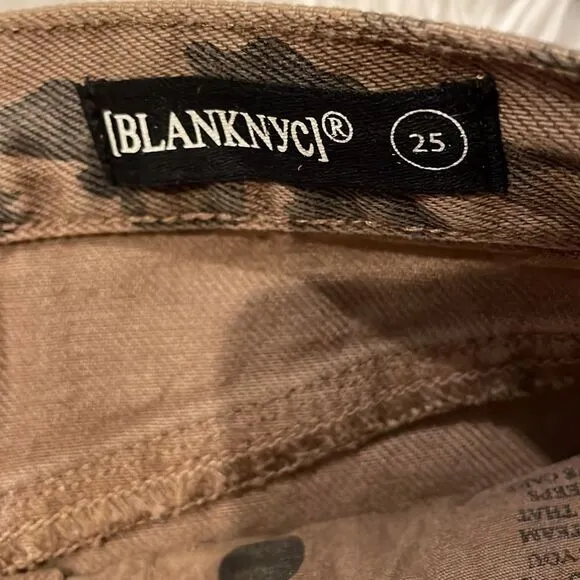 BlankNYC Leopard Print Denim Mini Skirt, NWT