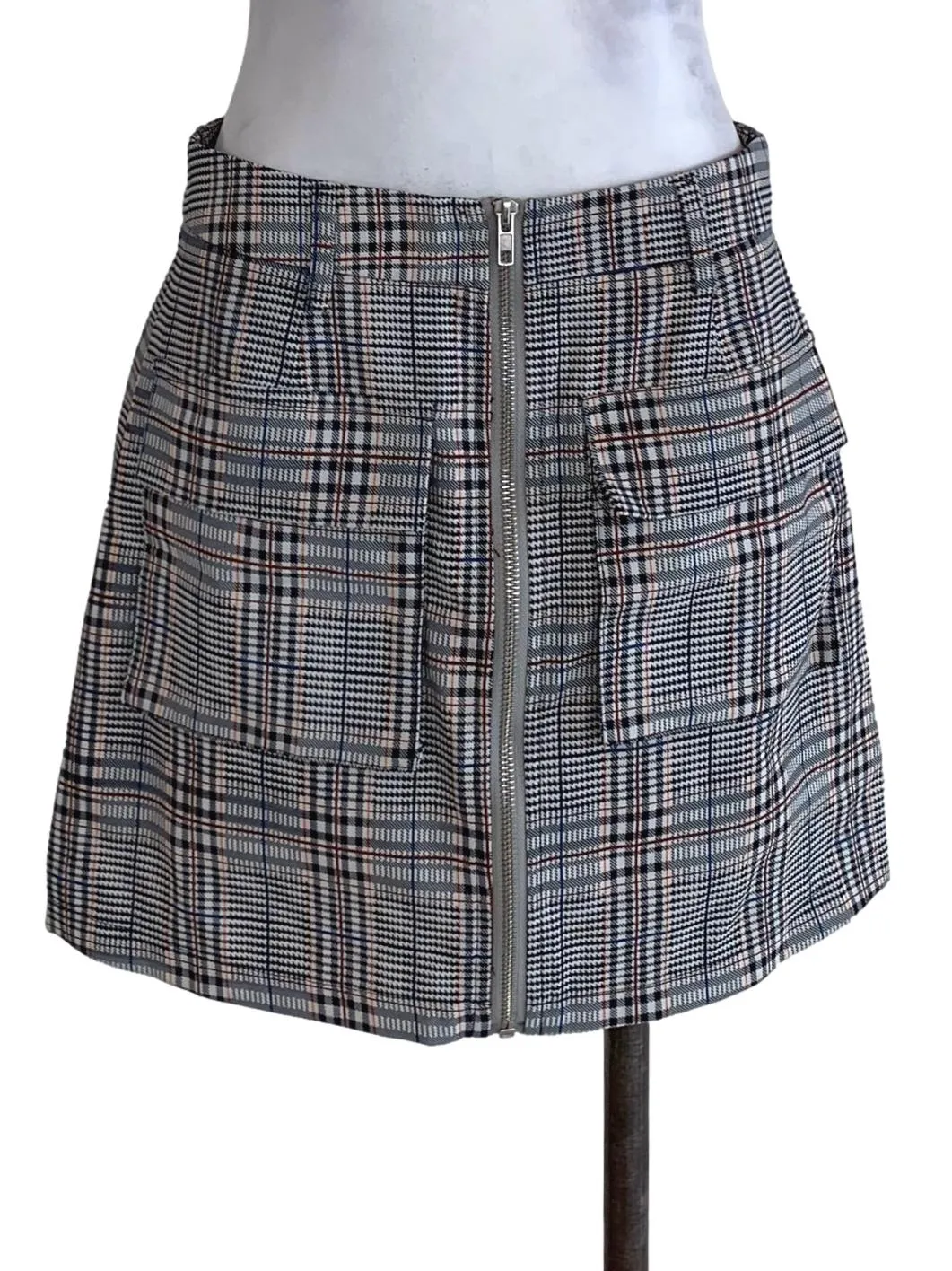 Blue Tartan Mini Skirt