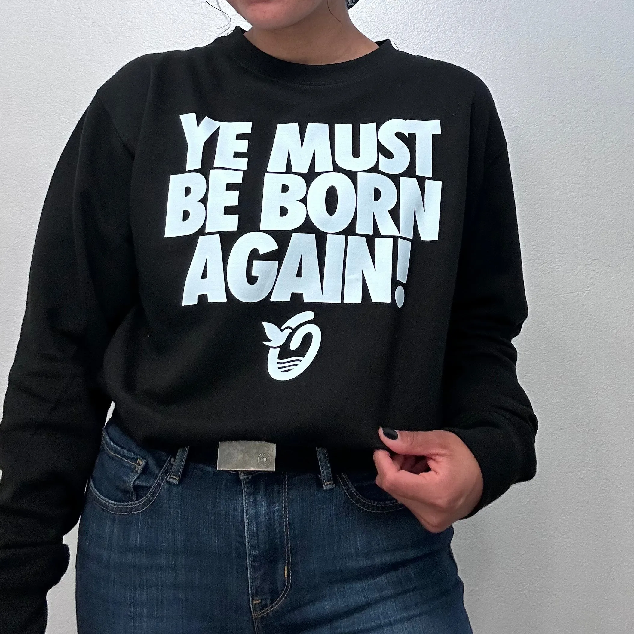 Born Again | Nike Dove O | Black T-shirt w/ White