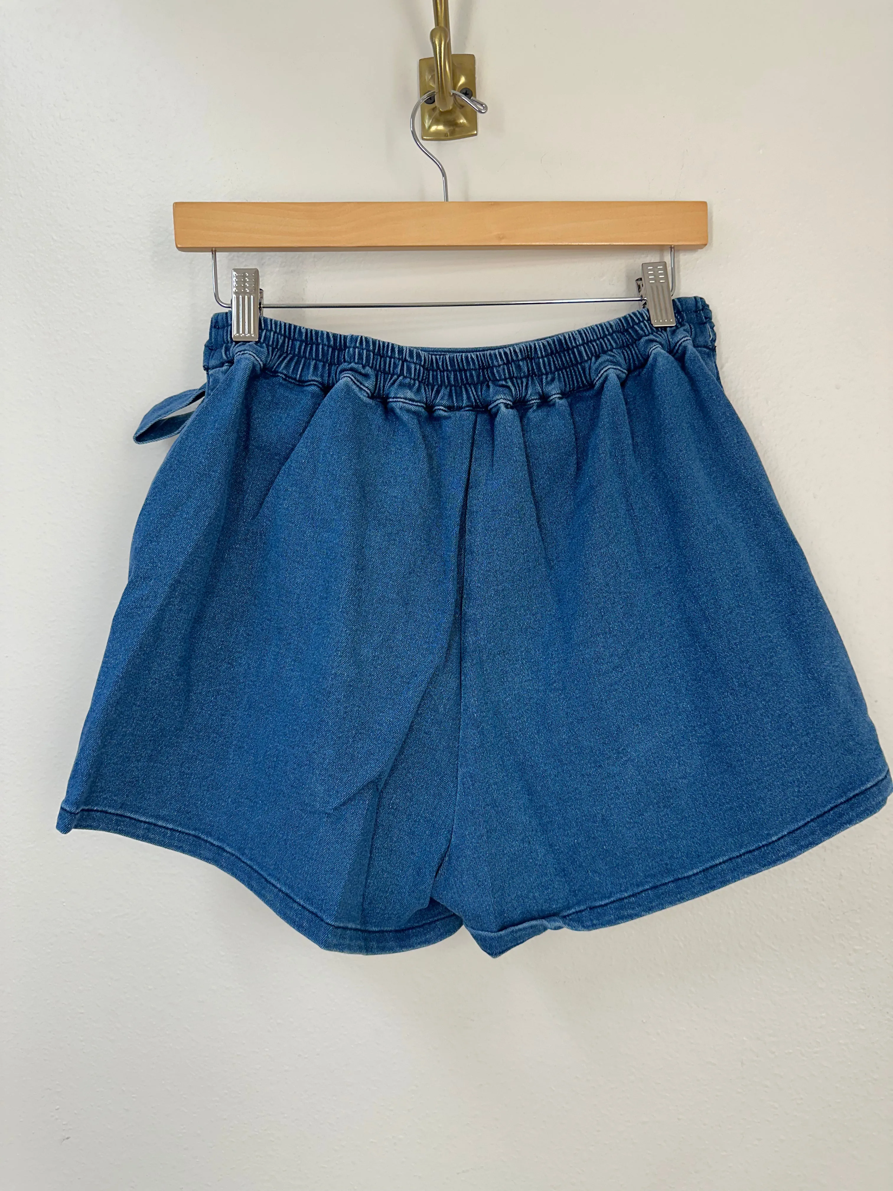 Braided Wrap Skort {Denim}