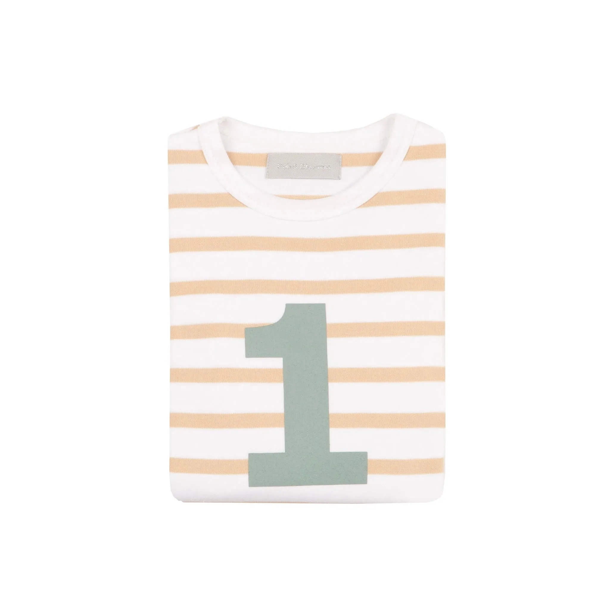 Bretton Biscuit Stripe Number Long Sleeve T-Shirt: 1 To 5