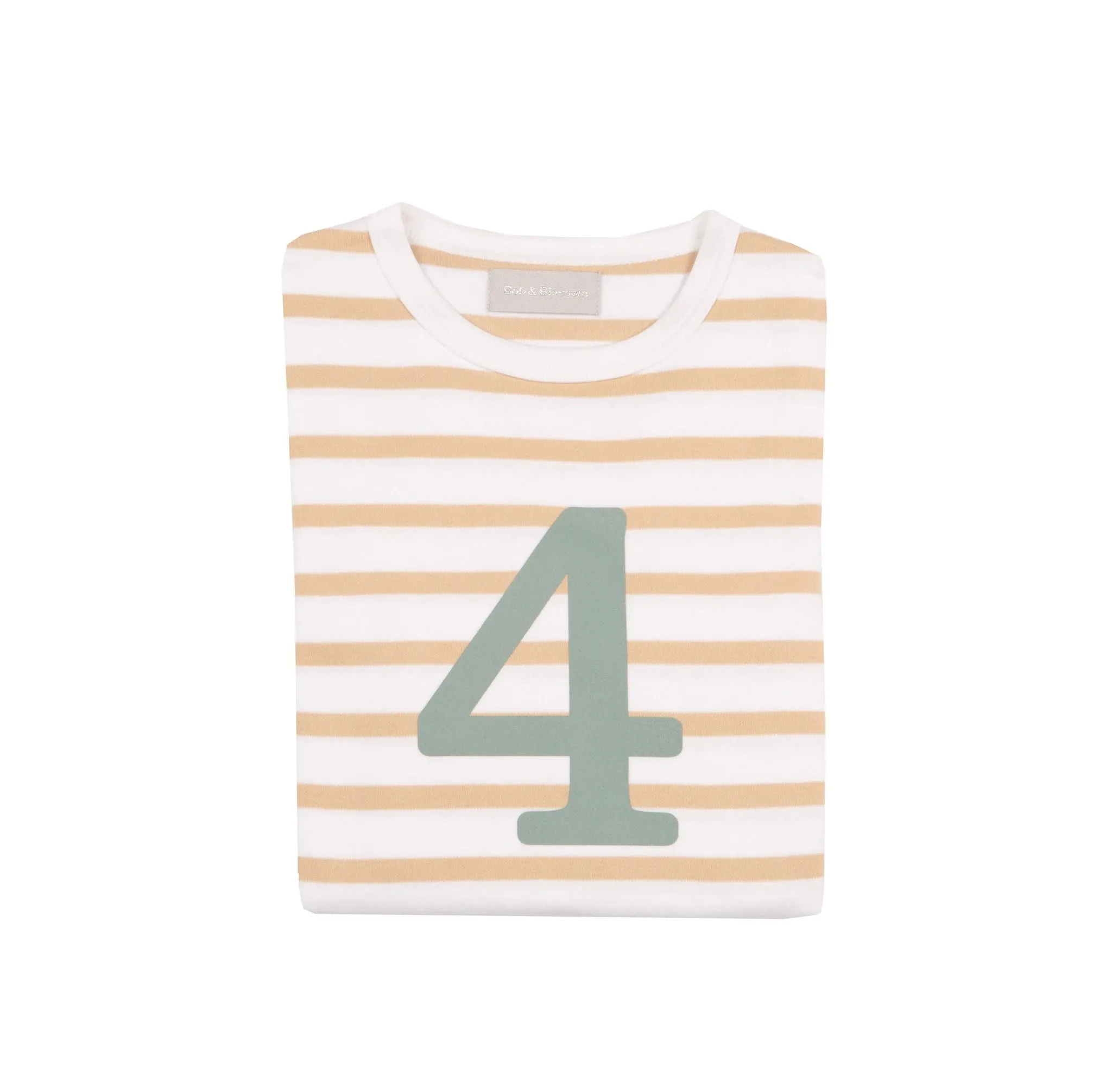 Bretton Biscuit Stripe Number Long Sleeve T-Shirt: 1 To 5