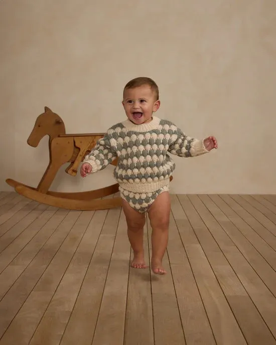 Bubble Knit Sweater- Laurel Stripe