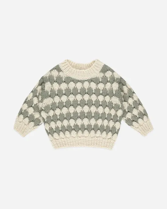 Bubble Knit Sweater- Laurel Stripe