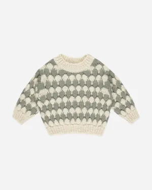 Bubble Knit Sweater- Laurel Stripe