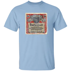 Budweiser Beer Coaster T-Shirt Custom Designed Worn Pattern