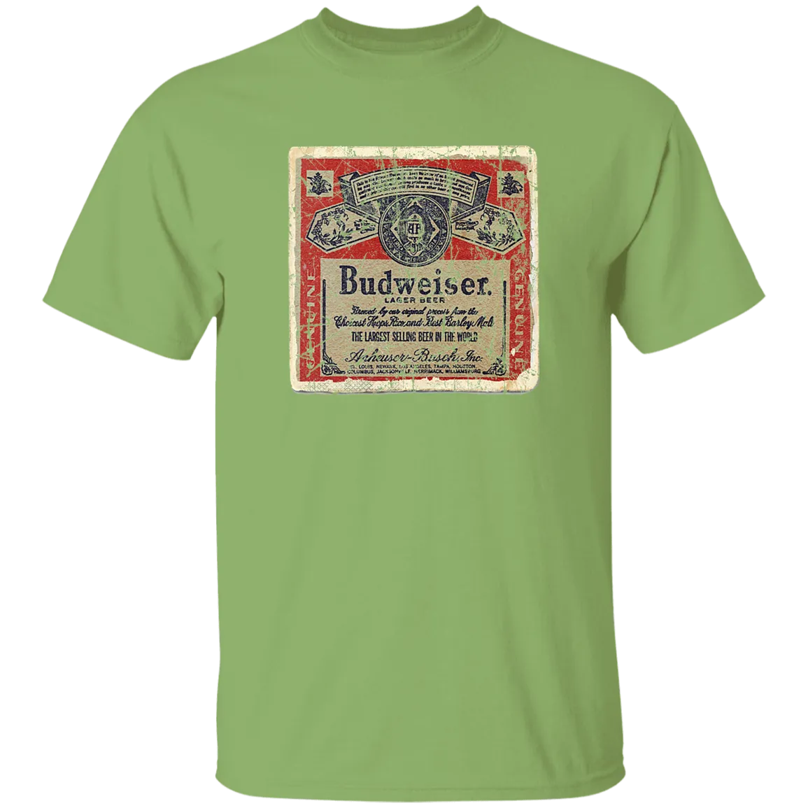 Budweiser Beer Coaster T-Shirt Custom Designed Worn Pattern