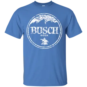 Busch Beer T-Shirt Custom Designed White Round Worn Pattern