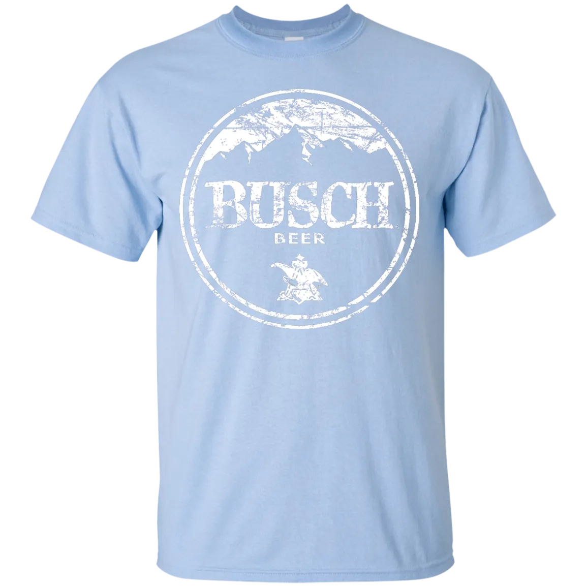 Busch Beer T-Shirt Custom Designed White Round Worn Pattern