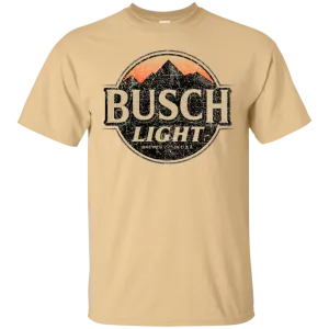 Busch Light Beer T-Shirt Custom Designed Color Worn Label Pattern
