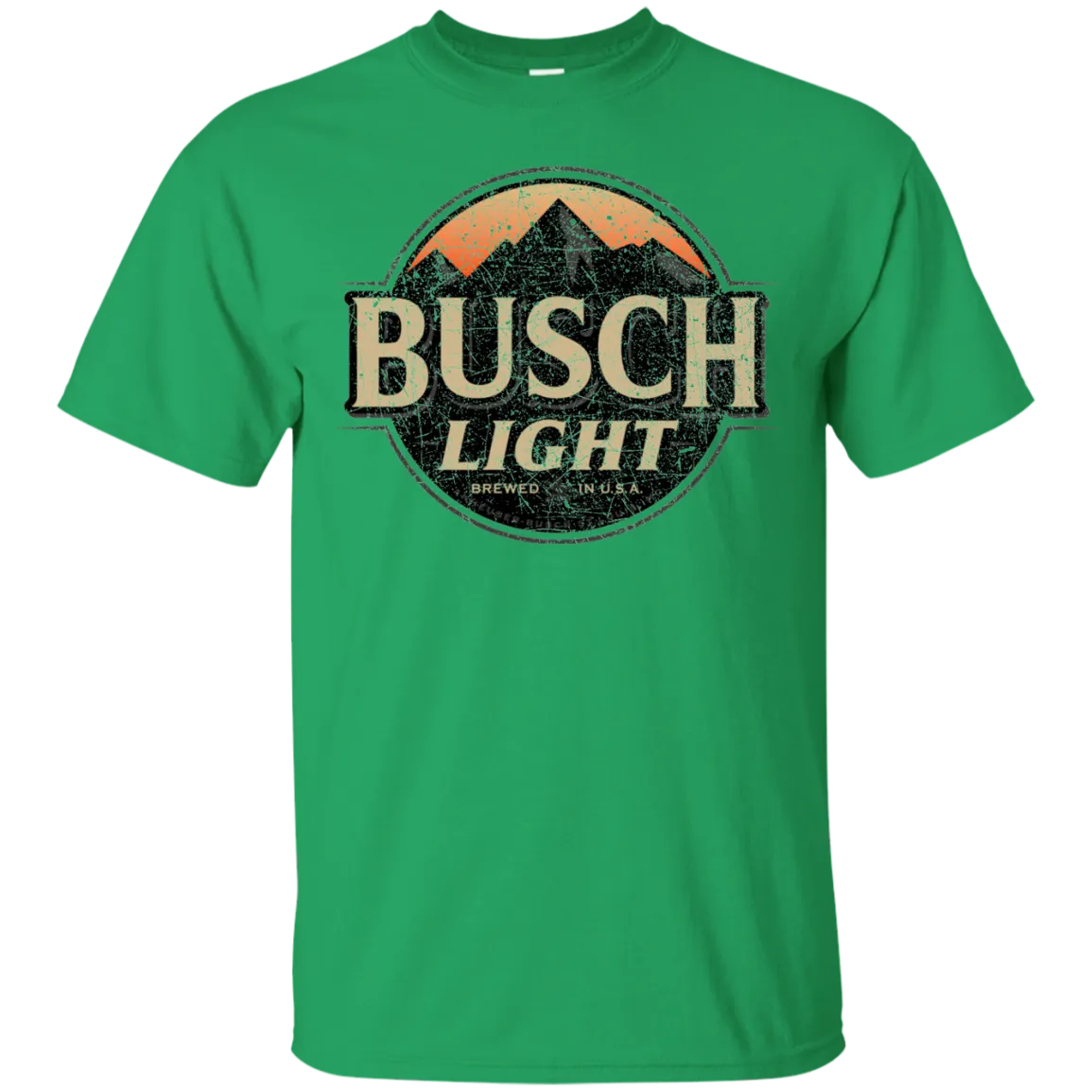 Busch Light Beer T-Shirt Custom Designed Color Worn Label Pattern