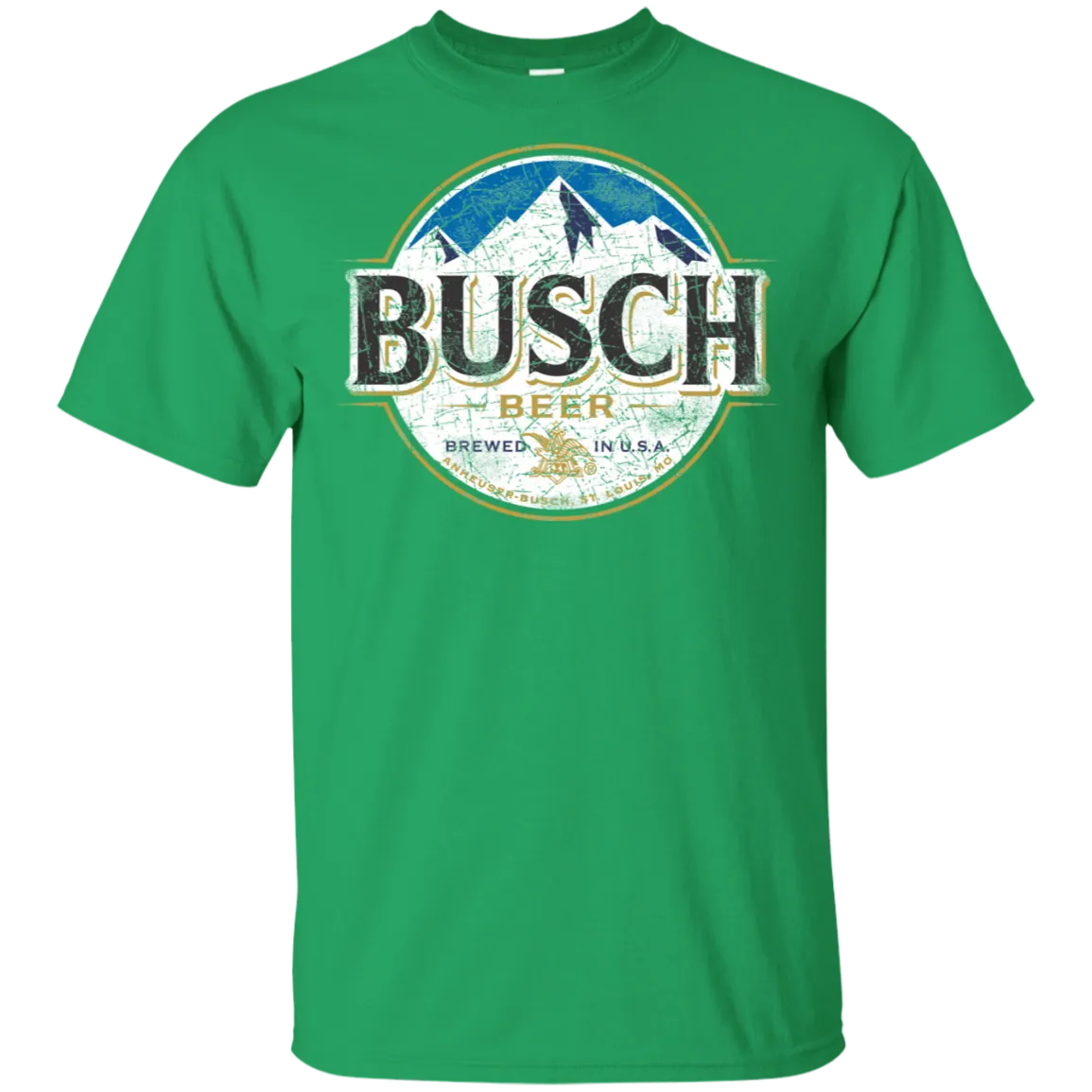 Busch Light Beer T-Shirt Custom Designed Color Worn Label Pattern