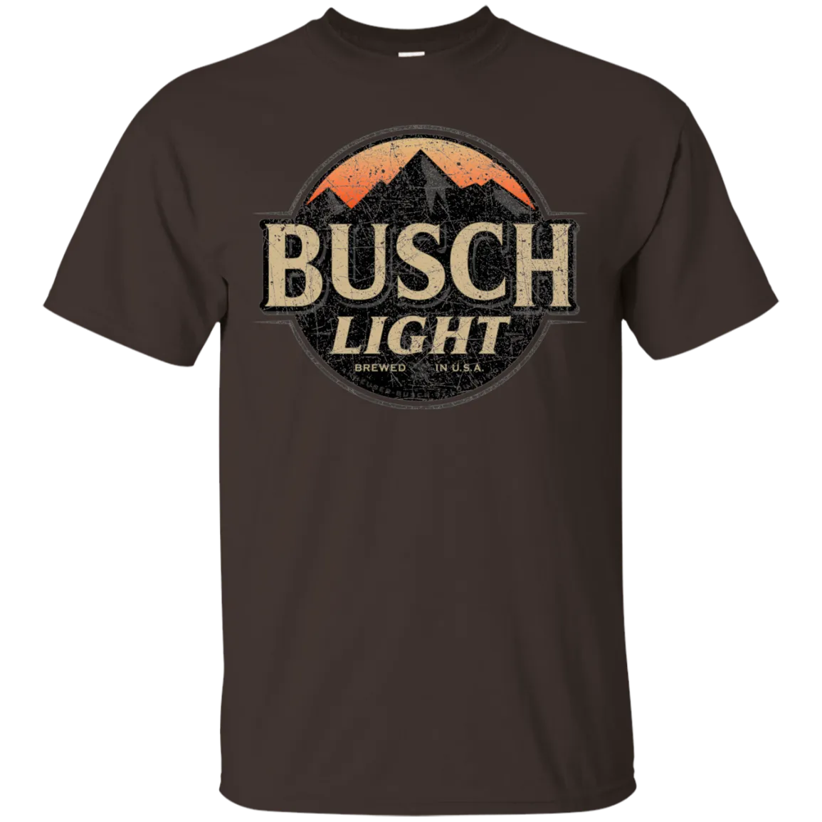 Busch Light Beer T-Shirt Custom Designed Color Worn Label Pattern