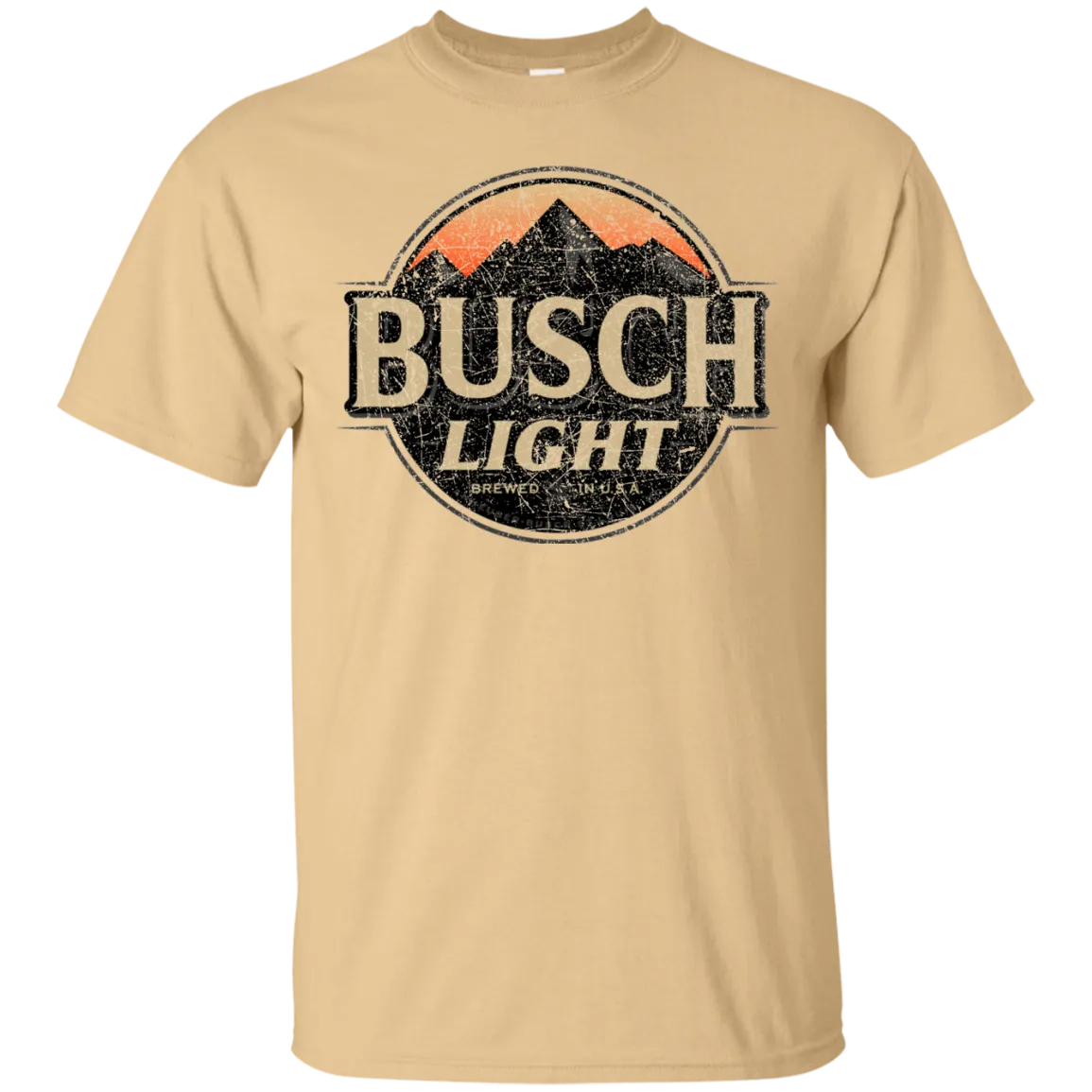 Busch Light Beer T-Shirt Custom Designed Color Worn Label Pattern