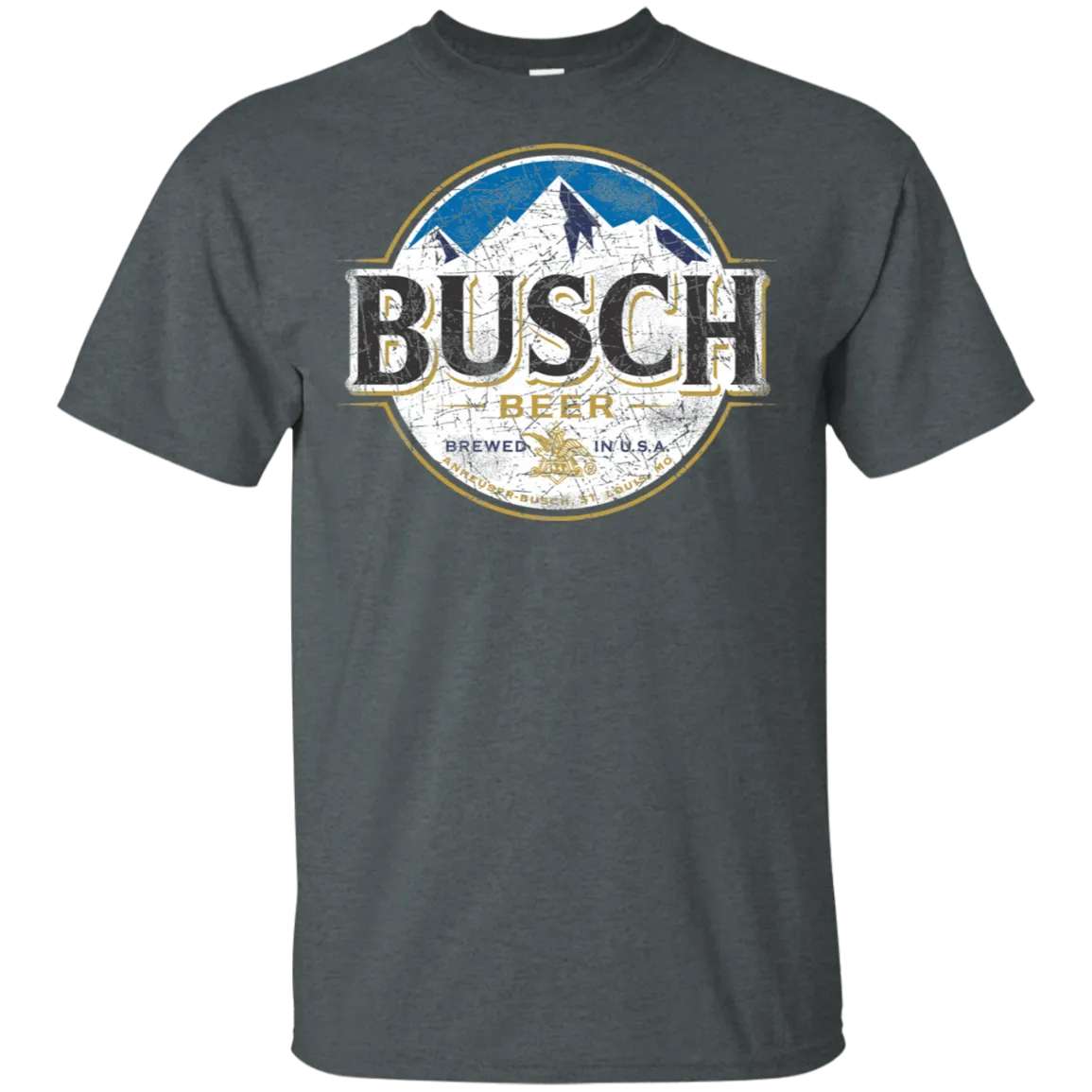 Busch Light Beer T-Shirt Custom Designed Color Worn Label Pattern