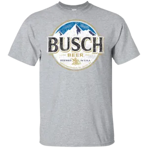 Busch Light Beer T-Shirt Custom Designed Color Worn Label Pattern