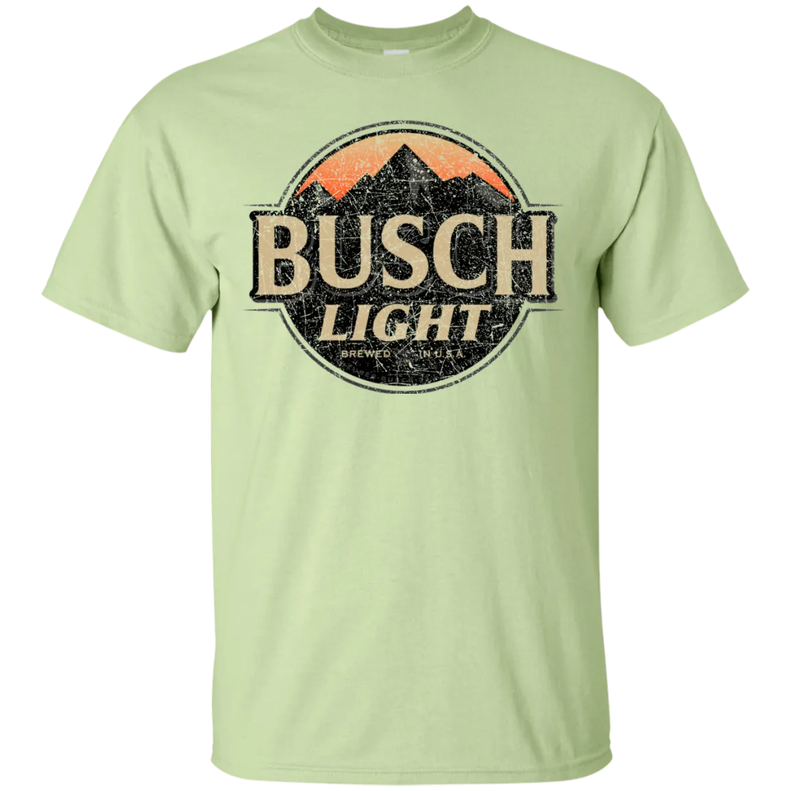 Busch Light Beer T-Shirt Custom Designed Color Worn Label Pattern