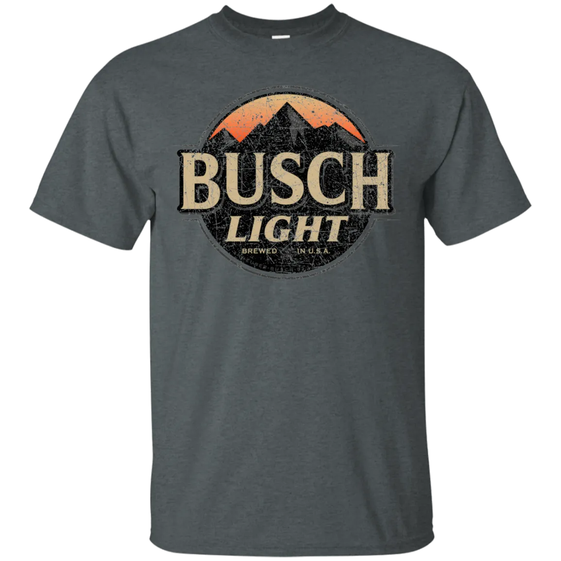 Busch Light Beer T-Shirt Custom Designed Color Worn Label Pattern