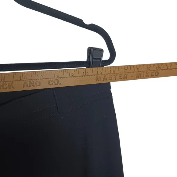 CALVIN KLEIN Gold Zipper A-Line Midi Black Skirt with Belt 8 (Medium)