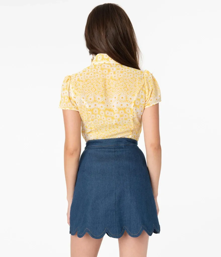 Campus Scalloped Skirt