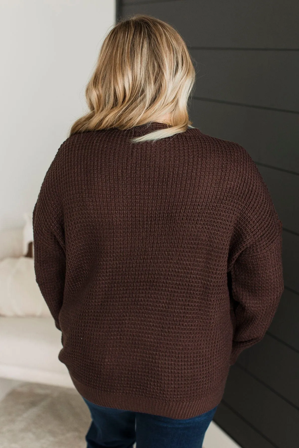 Captivating In Color Knit Sweater- Dark Brown