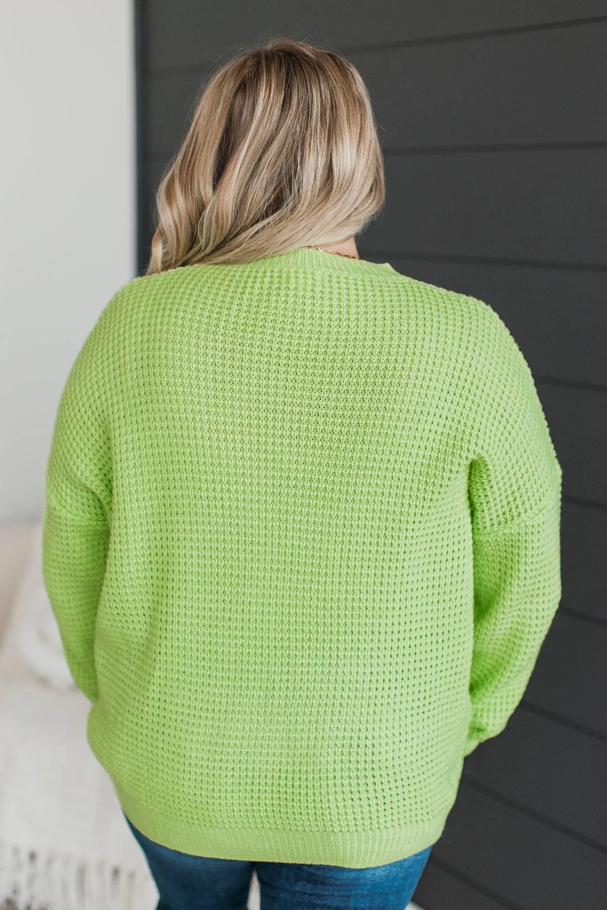 Captivating In Color Knit Sweater- Lime Green