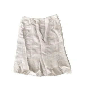 Carlisle Beige Oatmeal Linen A-Line Knee Length Skirt Size 10