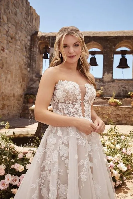 Casablanca Size 14 2468 Eliana Nude/Ivory Gown