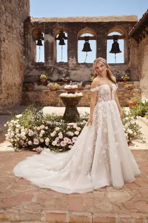 Casablanca Size 14 2468 Eliana Nude/Ivory Gown