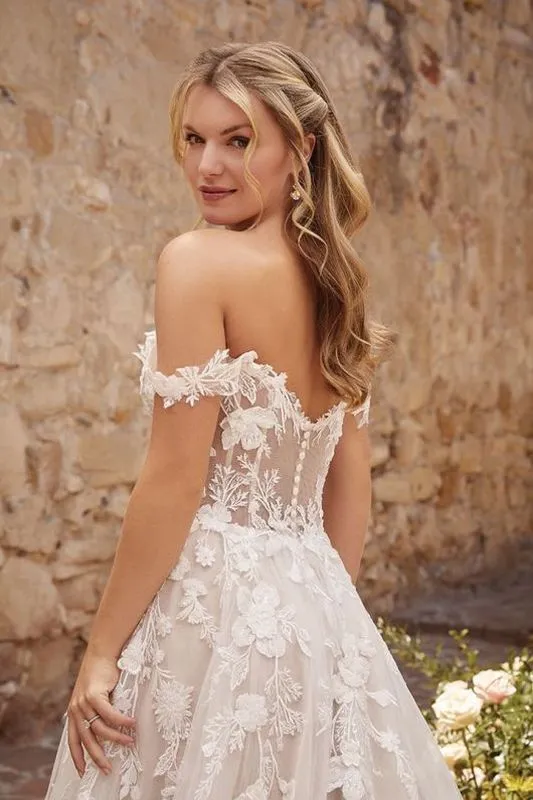 Casablanca Size 14 2468 Eliana Nude/Ivory Gown