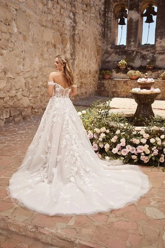 Casablanca Size 14 2468 Eliana Nude/Ivory Gown