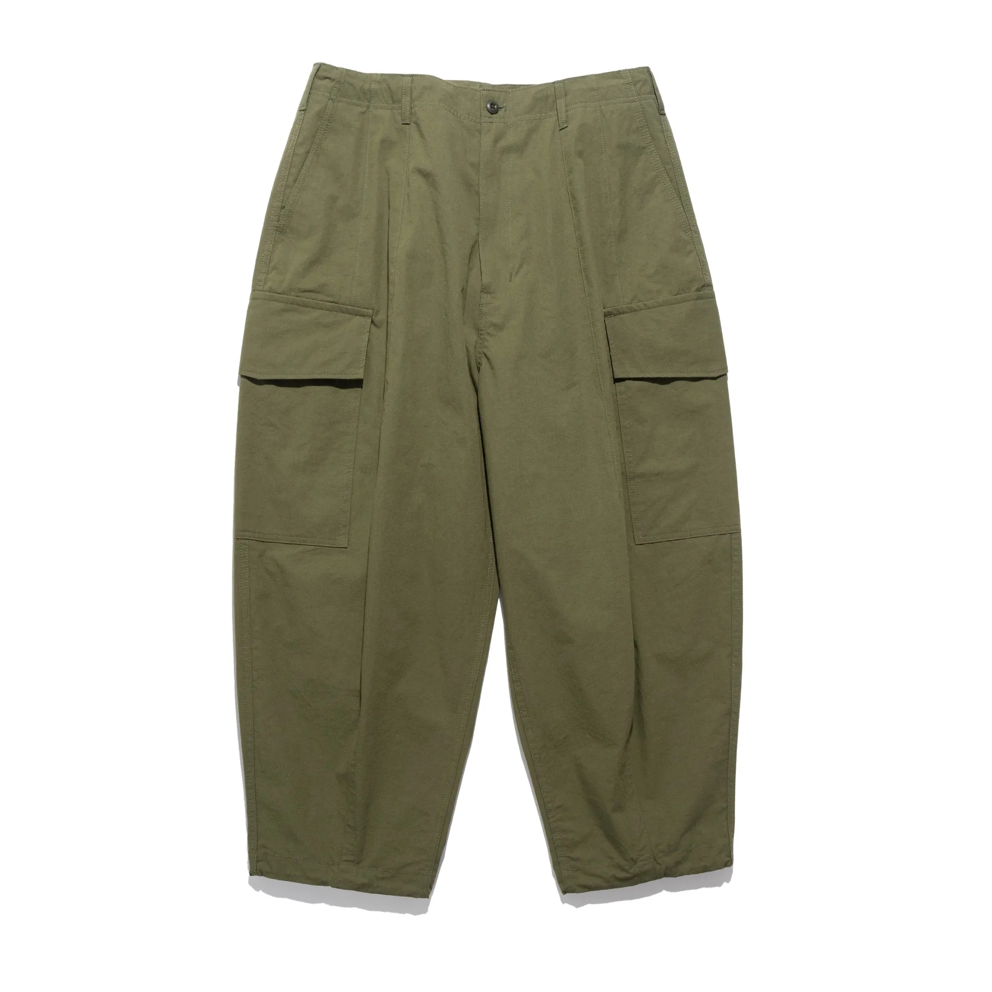 CdGH Cotton Wide Cargo Pants Green HO-P011-051