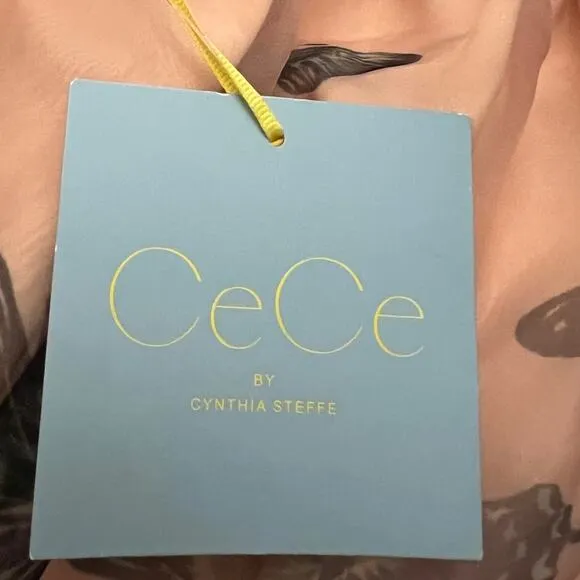Cece Butterfly Kiss Side Zip A Line Full Skirt Size 14 NWT