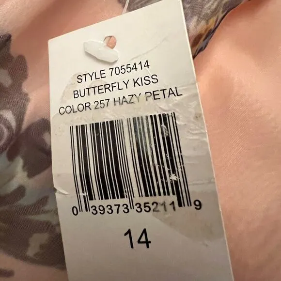 Cece Butterfly Kiss Side Zip A Line Full Skirt Size 14 NWT