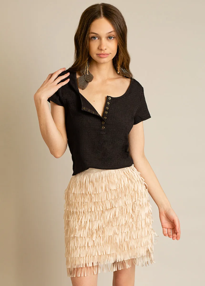 Cleo Skirt in Ecru