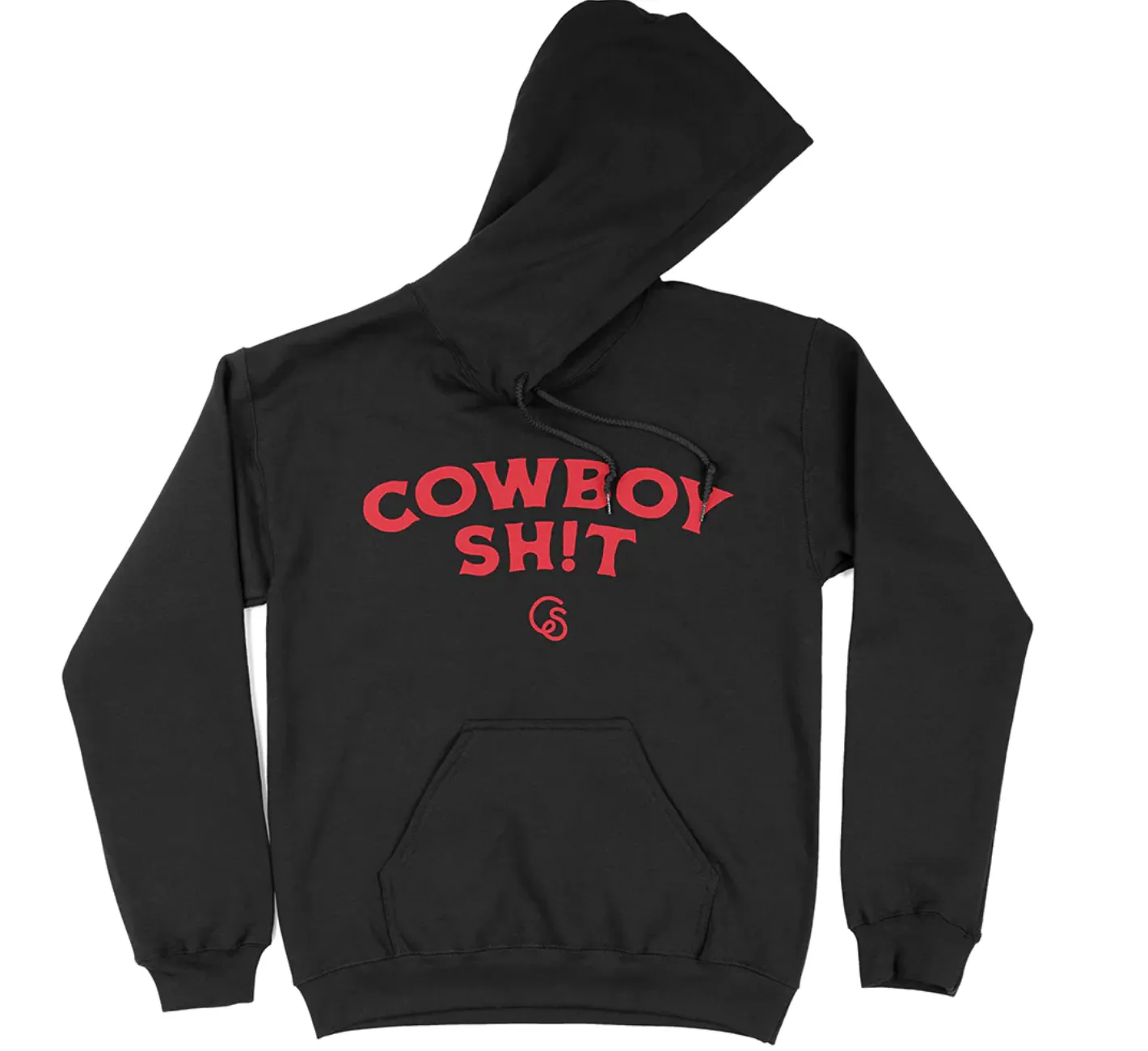CLTHEDAD-088 Unisex Cowboy Sh*t Hoodie- The Dad (Black/Red)