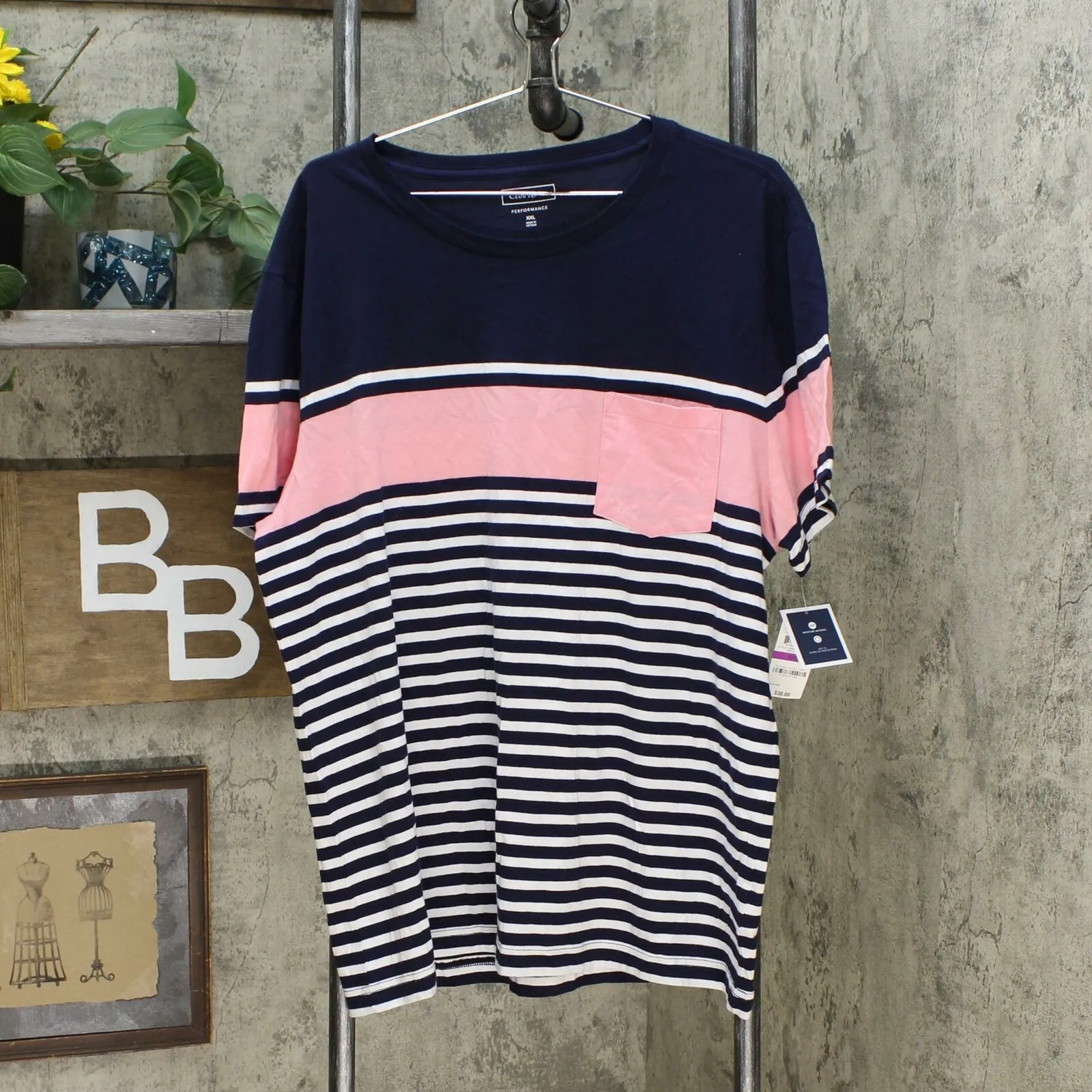 Club Room Men's Striped Pocket T-Shirt