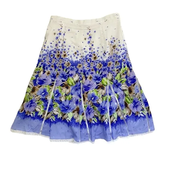Coldwater Creek floral a-line skirt PETITE