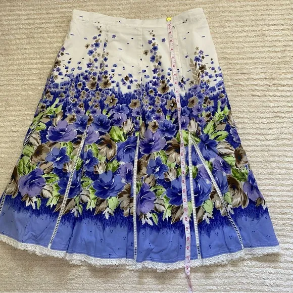Coldwater Creek floral a-line skirt PETITE