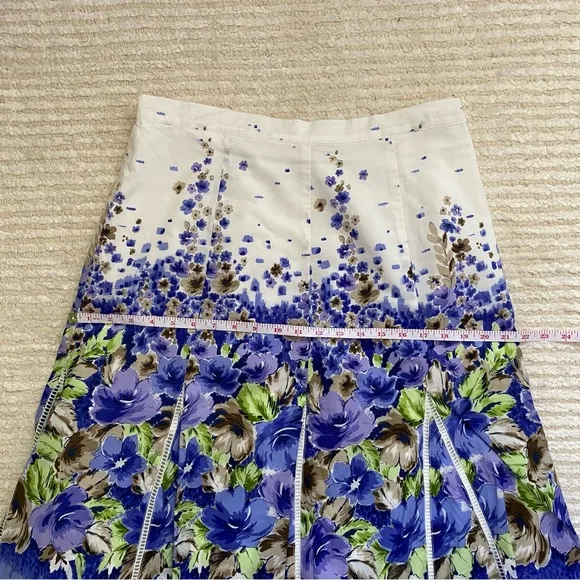 Coldwater Creek floral a-line skirt PETITE