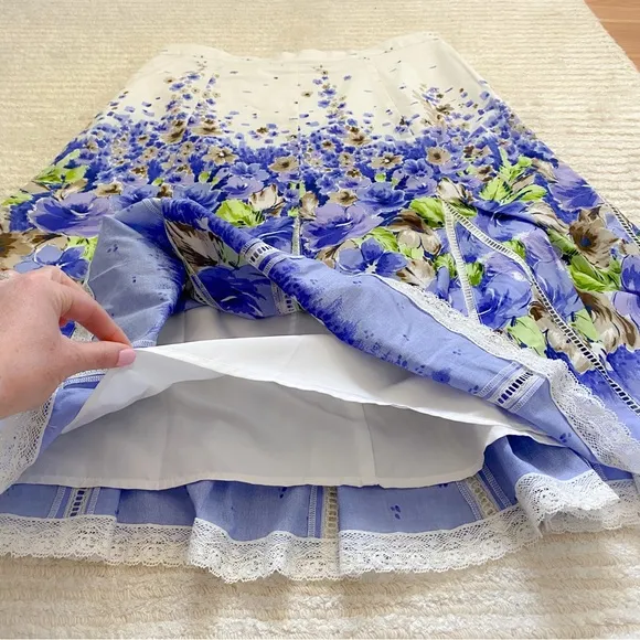 Coldwater Creek floral a-line skirt PETITE