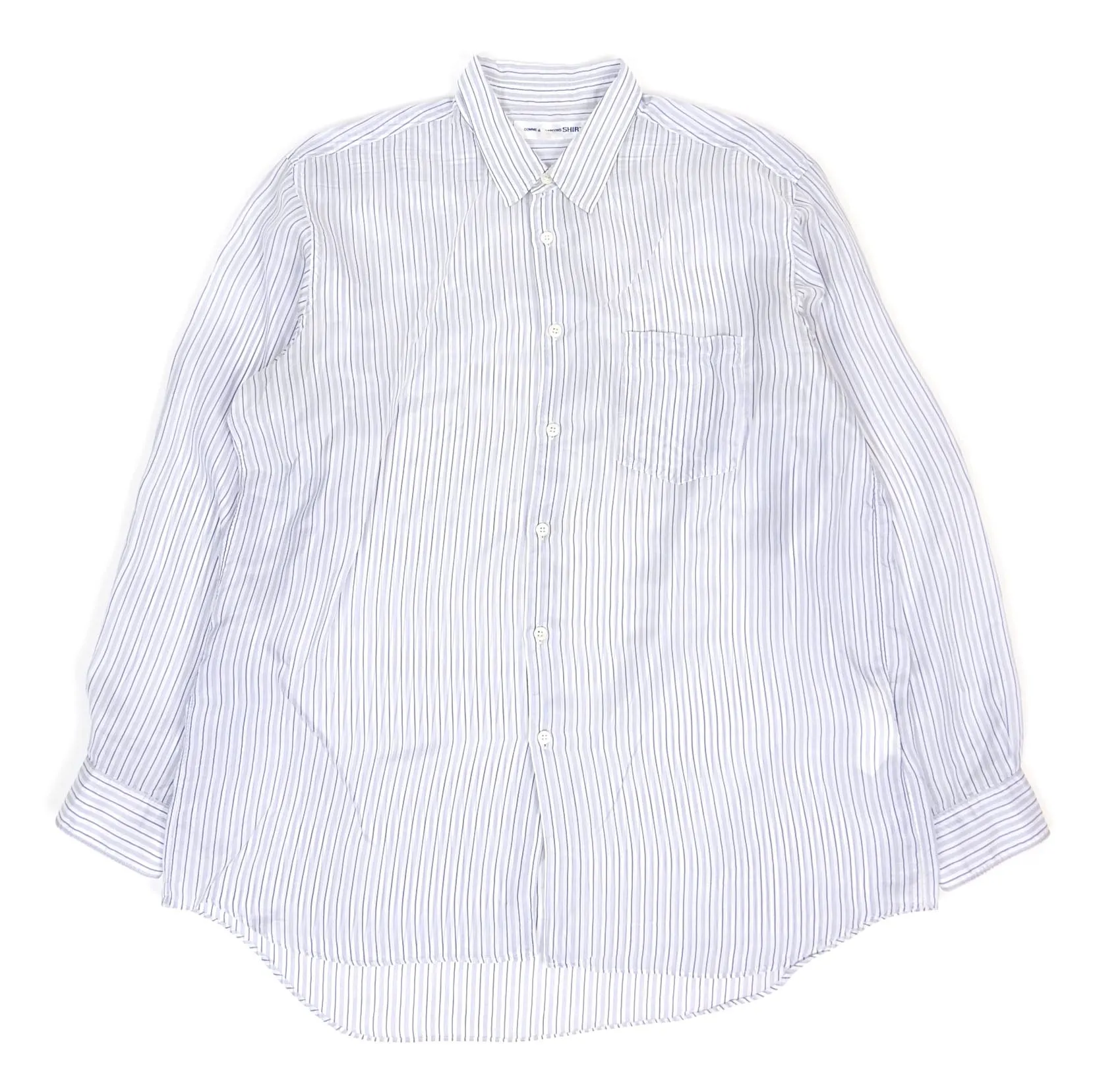 Comme Des Garçons SHIRT Striped Cupro Shirt Size XL