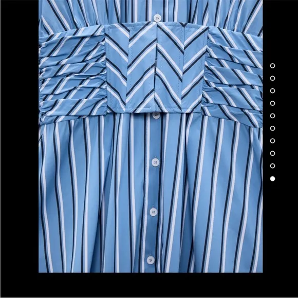 COPY - Zara poplin striped corset shirt dress