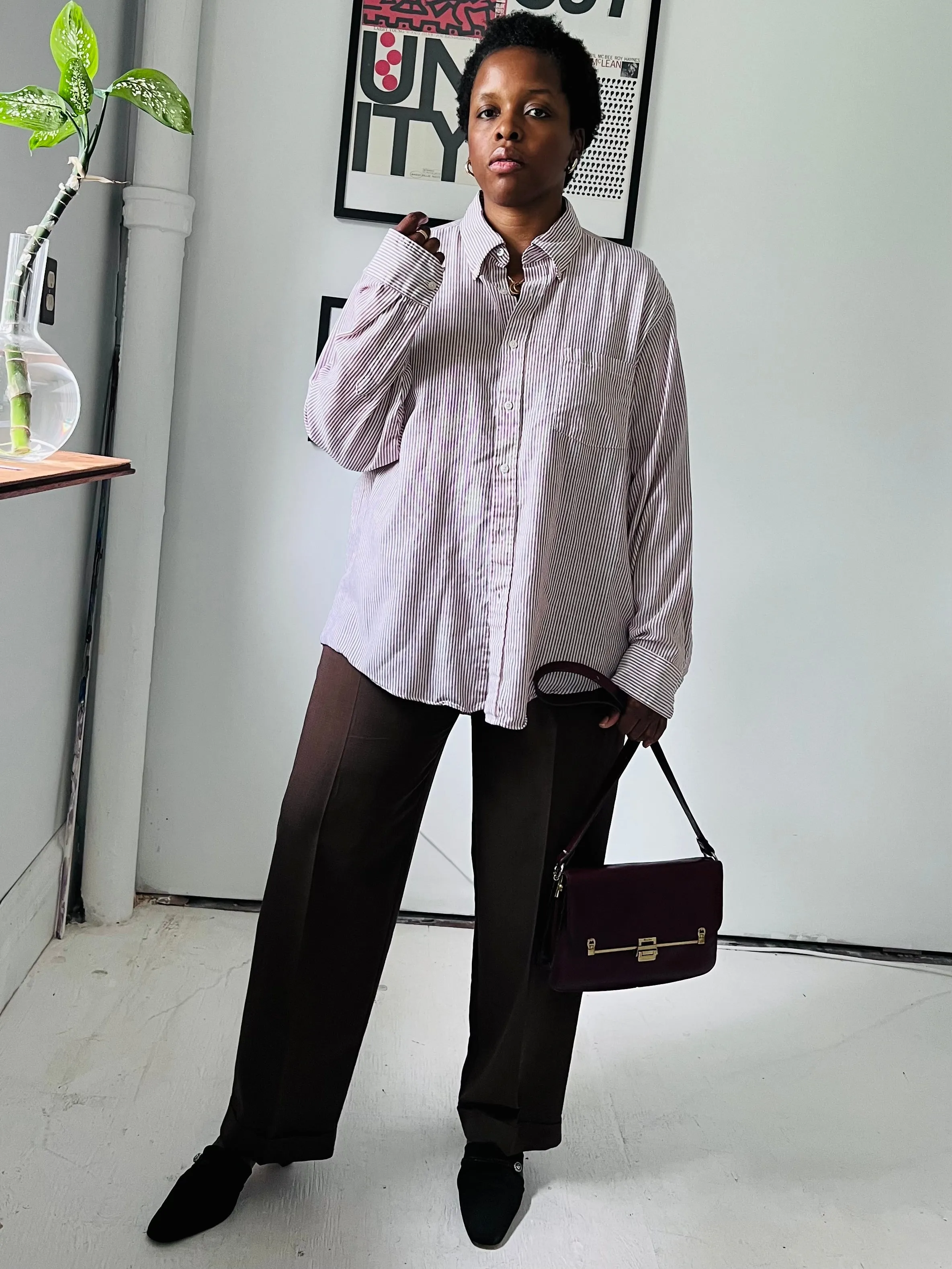 Cranberry Striped Shirt