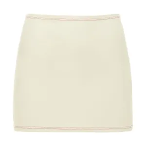 Cream (Raspberry Stitch) Micro Skirt