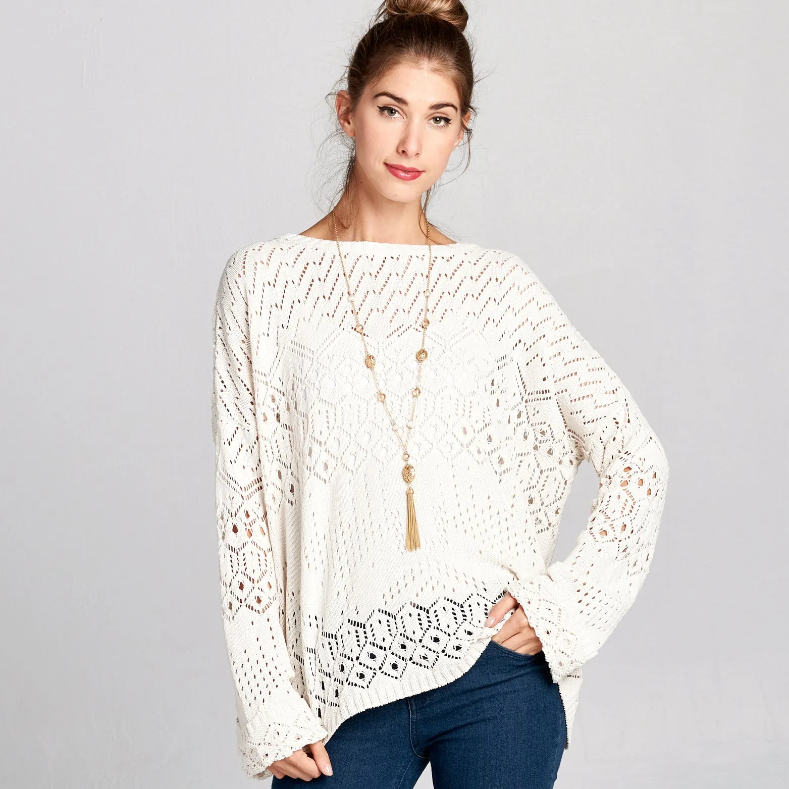 Crochet Knit Sweater